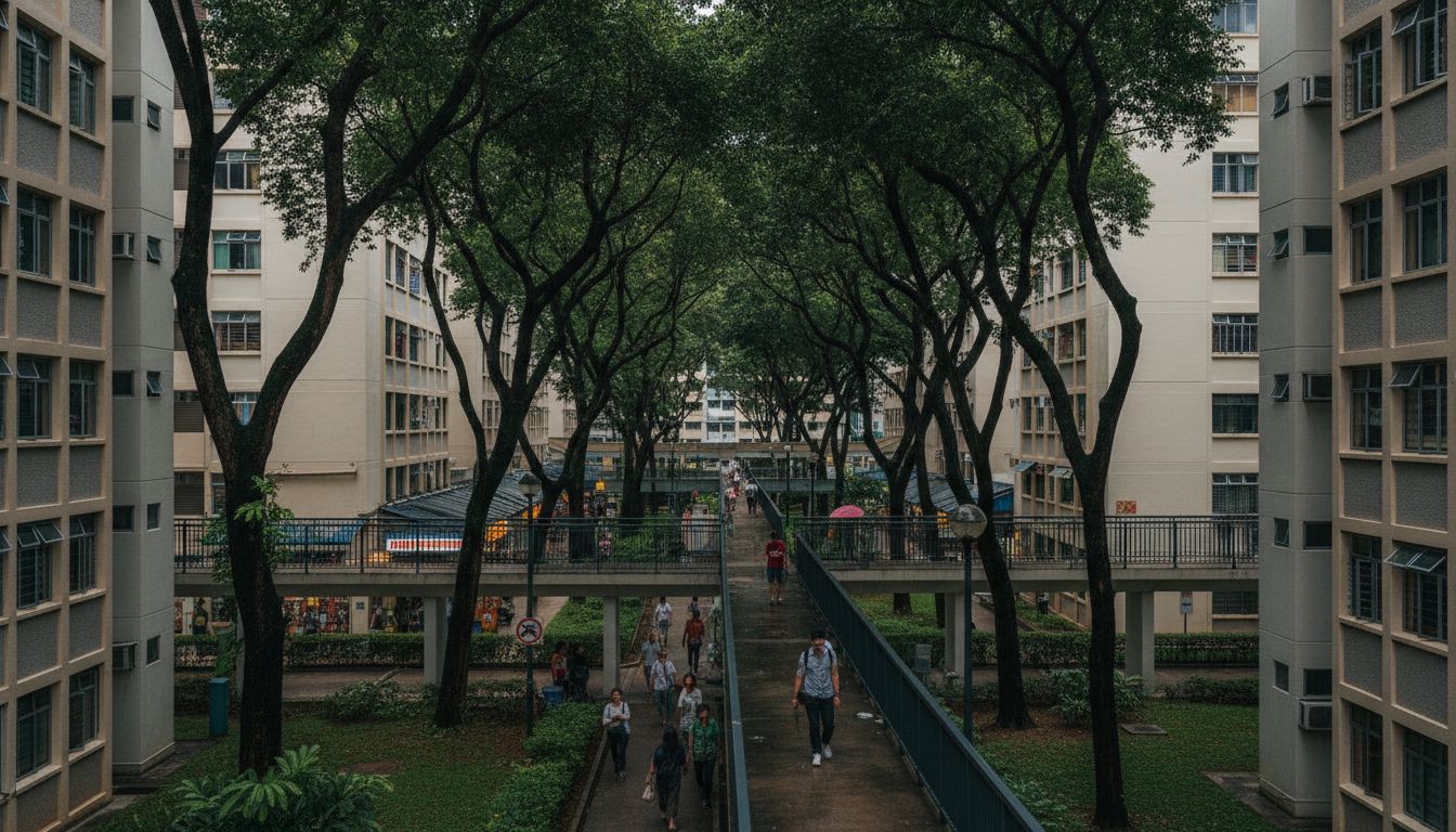 Exterior view of Bedok South Vale HDB estate in Bedok