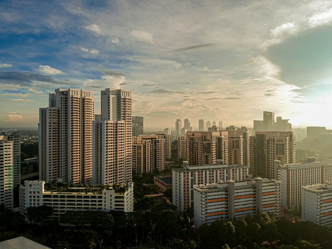 Exterior view of Marine Blue condominium in Marine Parade